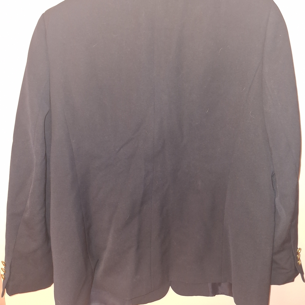 L.L. Bean Dark Blue Women's Blazer with Gold Accents - Picture 3 of 8